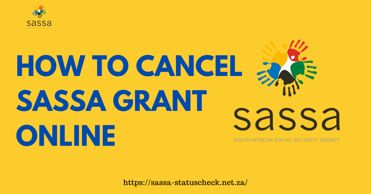 Cancel SASSA Grant Online