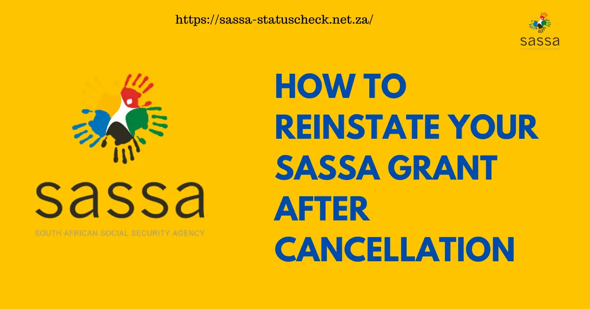 Reinstate Your SASSA Grant